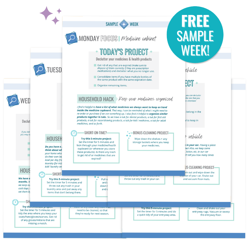 Free Week of Decluttering Projects