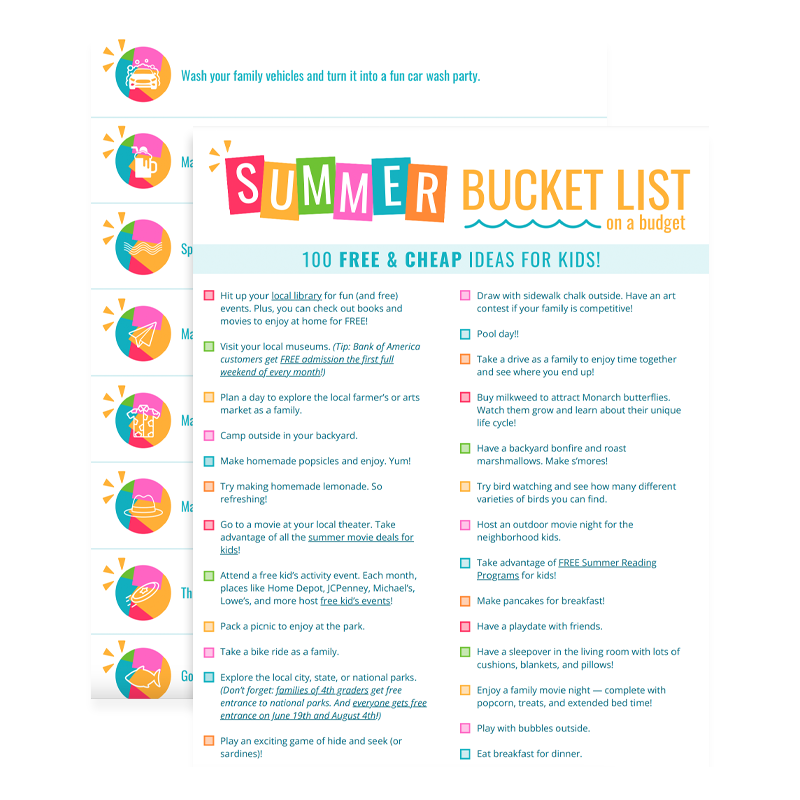 Summer bucket list